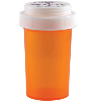 PIVETAL® AMBER PLASTIC PRESCRIPTION VIALS 20 DRAM REVERSIBLE CAP 270/PKG