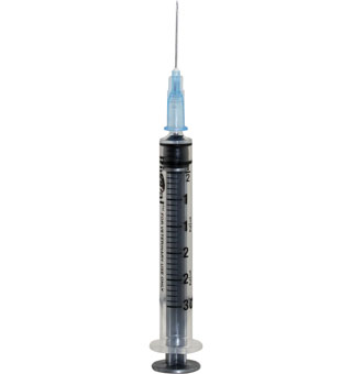 PIVETAL® NEEDLE & SYRINGE COMBINATIONS RIGID PACK 3CC 22 G X 3/4 IN LS 100/PKG