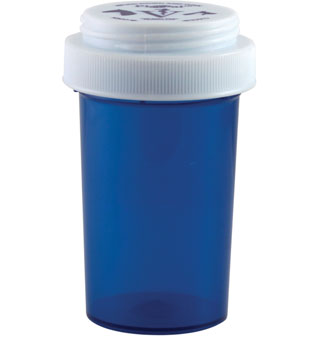PIVETAL® COBALT BLUE PLASTIC PRESCRIPTION VIALS 20 DRAM REVERSIBLE CAP 270/PKG