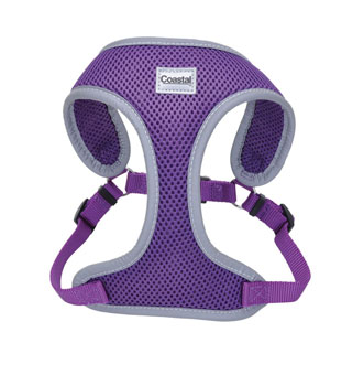 COMFORT SOFT® 06686 ADJ REFLECTIVE WRAP DOG HARNESS MED 3/4 IN PURPLE