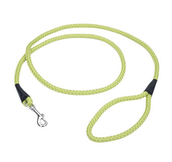 00206 ROPE DOG LEASH NYLON 6 FT LIME GREEN