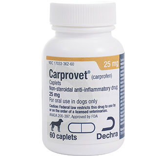 CARPROVET® (CARPROFEN) CAPLETS 25 MG 60/BOTTLE (RX)