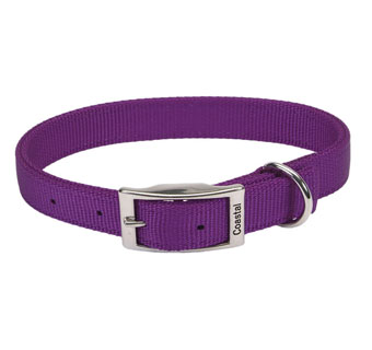 02901 DOUBLE-PLY DOG COLLAR NYLON 24 IN X 1 IN PURPLE