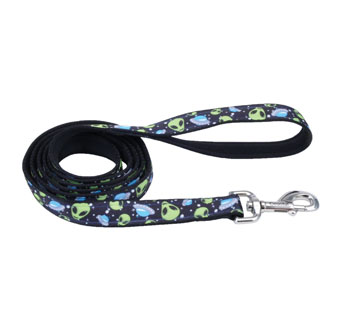 STYLES 00969 AUTHORIZED DEALER DOG LEASH 1 IN X 6 FT ALIENS