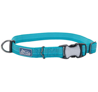K9 EXPLORER® 36932 ADJUSTABLE BRTS REFLECTIVE COLLAR 12 - 18 IN X 1 IN OCEAN