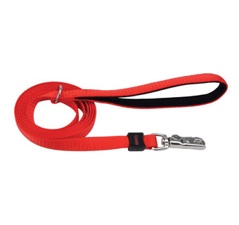 INSPIRE 15966 DOG LEASH NEOPRENE 1 IN X 6 FT RED