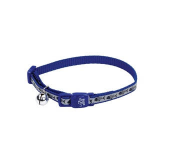 LAZER BRITE® 46741 ADJUSTABLE REF COLLAR WITH BRK BKL 3/8 IN BLUE FISH BONES