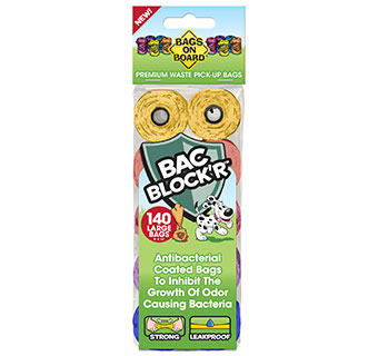 BAGS ON BOARD DOG WASTE BAGS RAINBOW REFILL PACK 140/PKG