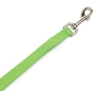 734 SINGLE LAYER DOG LEASH NYLON 3/4 IN X 6 FT LIME GREEN