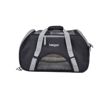 BERGAN COMFORT CARRIER™ PET CARRIER L BLACK WITH GRAY
