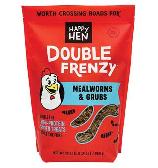 HAPPY HEN™ DOUBLE FRENZY MEALWORM & GRUBS 30 OZ