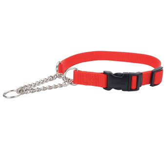 CHECK-CHOKE 66311 ADJ CHN TRN DOG COLLAR 11 - 15 IN X 3/8 IN RED