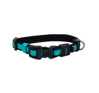 INSPIRE 15923 ADJUSTABLE DOG COLLAR 14 - 20 IN X 1 IN AQUA
