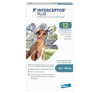 INTERCEPTOR® PLUS 50.1-100 LB BLUE 12 DOSES 5 BOX/CARTON (RX)