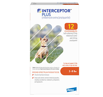 INTERCEPTOR® PLUS 2-8 LB ORANGE 12 DOSES 5 BOX/CARTON (RX)