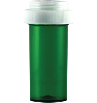 PIVETAL® REVERSIBLE CAP GREEN VIALS 13 DRAM 275/PKG