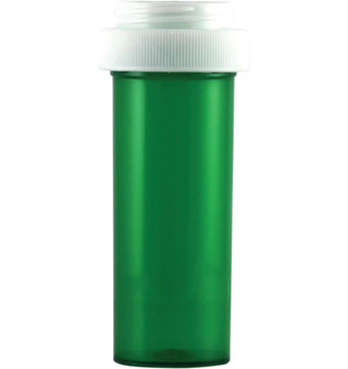 PIVETAL® REVERSIBLE CAP GREEN VIALS 16 DRAM 240/PKG