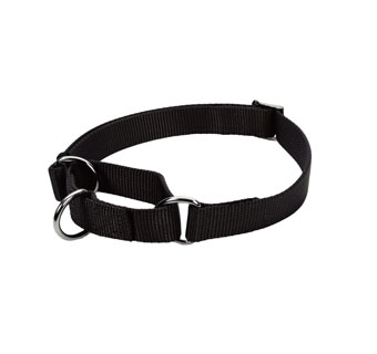 NO! SLIP® 06607 MARTINGALE DOG COLLAR NYLON 14 - 20 IN X 3/4 IN BLACK