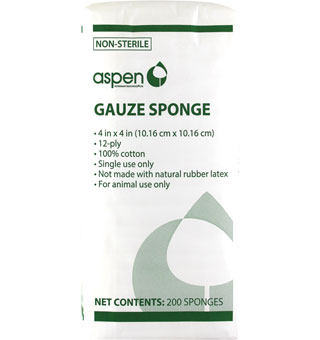 ECONOMY GAUZE SPONGES 4 IN X 4 IN 12 PLY 200/PKG