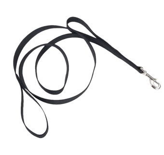 LOOPS 2® 00906H DOUBLE HANDLE DOG LEASH NYLON 1 IN X 6 FT BLACK