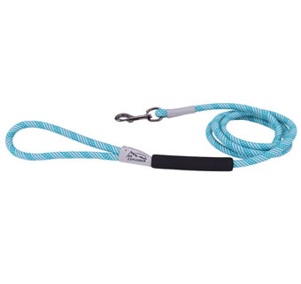 K9 EXPLORER® 37216 ROPE BRIGHTS REFLECTIVE SNAP DOG LEASH 6 FT OCEAN
