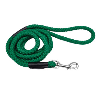 00206 ROPE DOG LEASH NYLON 6 FT HUNTER GREEN