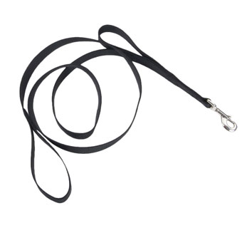 LOOPS 2® 00904H DOUBLE HANDLE DOG LEASH NYLON 1 IN X 4 FT BLACK