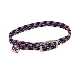LI'L PALS® 07721 ELAST SAFETY KITTEN COLLAR RF 8 IN X 3/8 IN NEON PINK