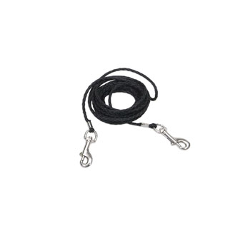 CAT TIE-OUT 10 FT L X 1/8 IN THK POLY BLACK