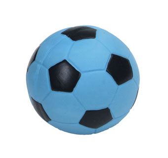 RASCALS® SOCCER BALL DOG TOY 3 IN BLUE LATEX