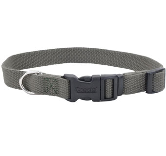 NEW EARTH® 14901 ADJUSTABLE DOG COLLAR SOY FIBER 26 IN X 1 IN FOREST GREEN
