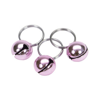 LI'L PALS® 45105 DOG ROUND BELL METAL 1/2 IN PINK 3/PKG