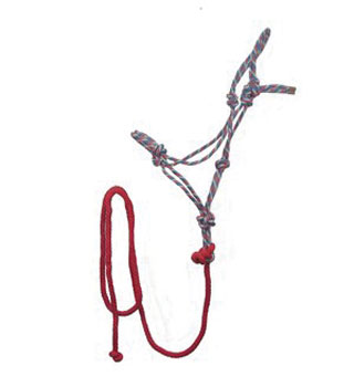MRH ADJUSTABLE MOUNTAIN ROPE HALTER 3/8 IN BLUE