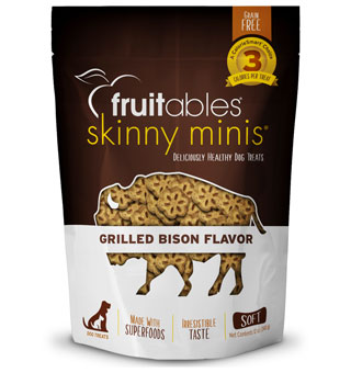 FRUITABLES® SKINNY MINI DOG TREATS GRILLED BISON 12 OZ 1/PKG